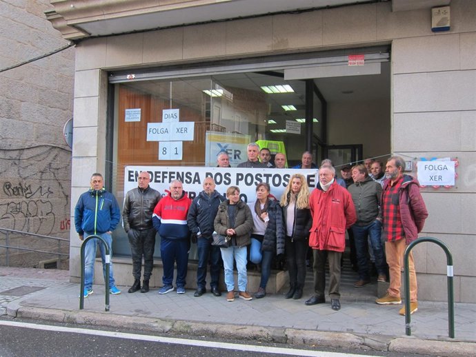 Traballadores da zona azul de Vigo en folga