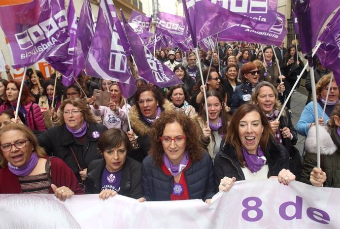 Imagen de archivo de una manifestación feminista por el 8M en Sevilla