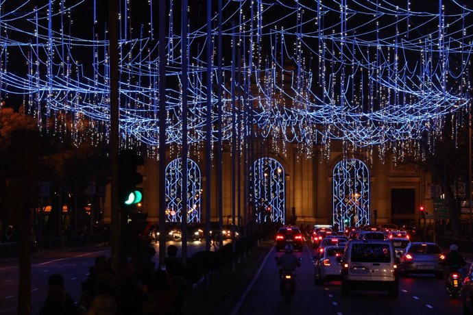 Luces navideñas en la calle Alcalá