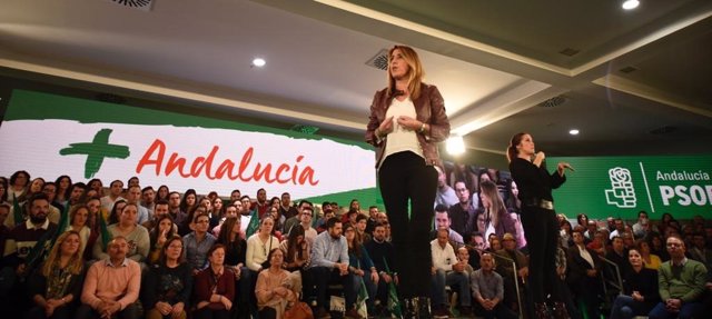 La presidenta de la Junta y candidata a la reelección por el PSOE-A, Susana Díaz