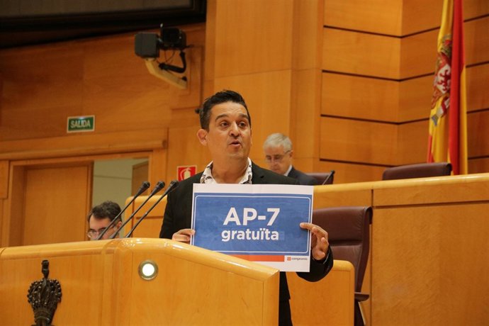 Mulet reivindica la gratuidad de la AP-7 en el Senado