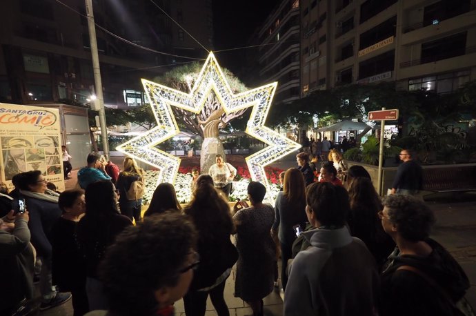 Alumbrado navideño en Santa Cruz de Tenerife