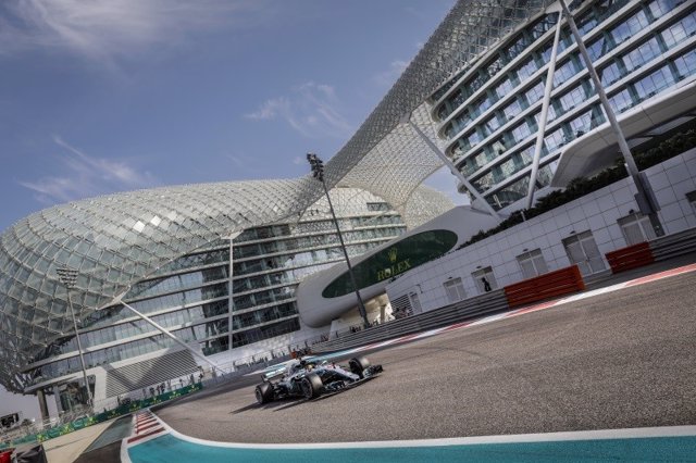 Lewis Hamilton (Mercedes), en el Gran Premio de Abu Dabi