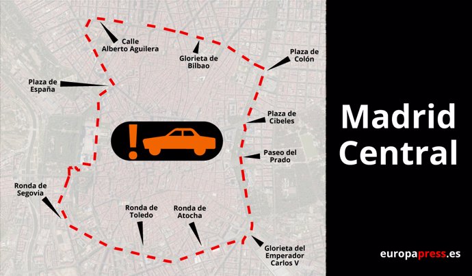 Mapa de Madrid Central