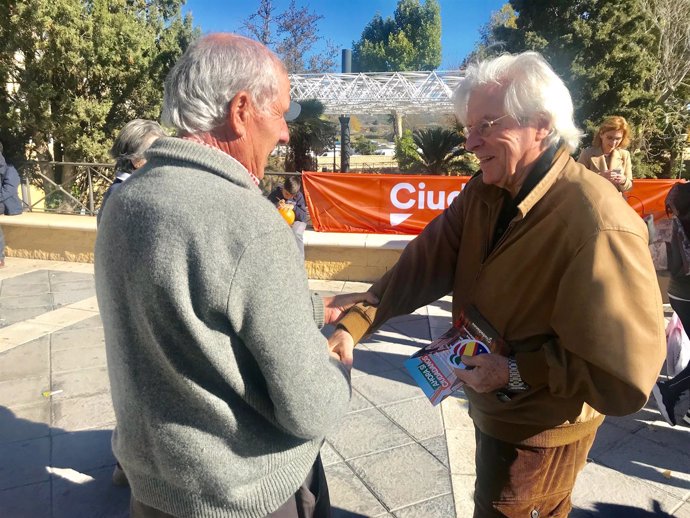 El eurodiputado de Cs Javier Nart, en Guadix (Granada)