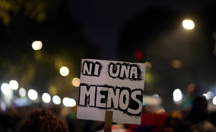 Manifestación contra la violencia machista en Buenos Aires