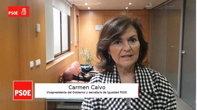 Carmen Calvo en un vídeo contra la violencia de género