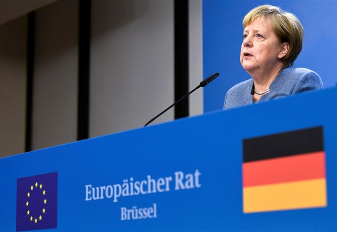 La canciller Angela Merkel en Bruselas