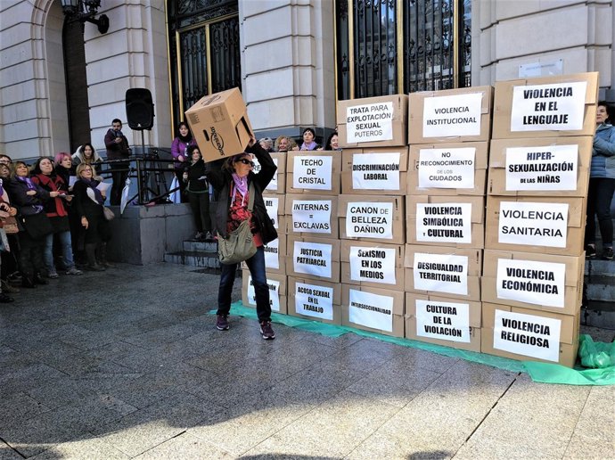 Concentración contra las violencias machistas este domingo.