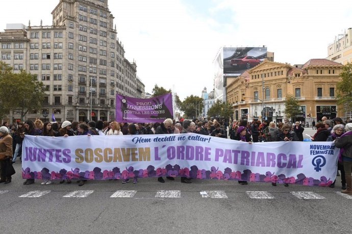Manifestació contra la violència masclista