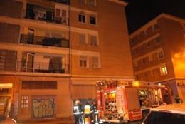 Una mujer muere en un incendio en Pamplona