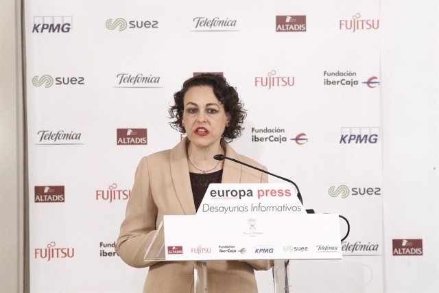 Magdalena Valerio protagoniza el Desayuno Informativo de Europa Press en Madrid