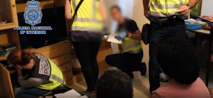 Operación de la Policía Nacional contra la trata de personas en Málaga