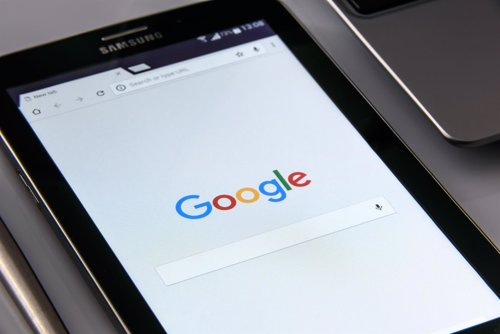 Google logo, smartphone, tablet