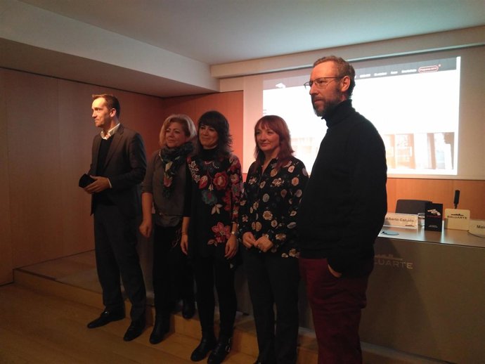 Lacunza, Oroz, Beloki, Rodríguez y Cañada en la presentación del festival