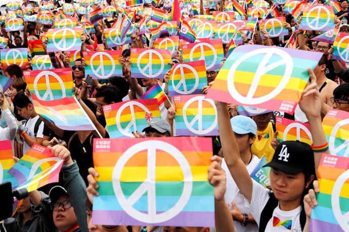 Defensores del matrimonio homosexual en Taiwán