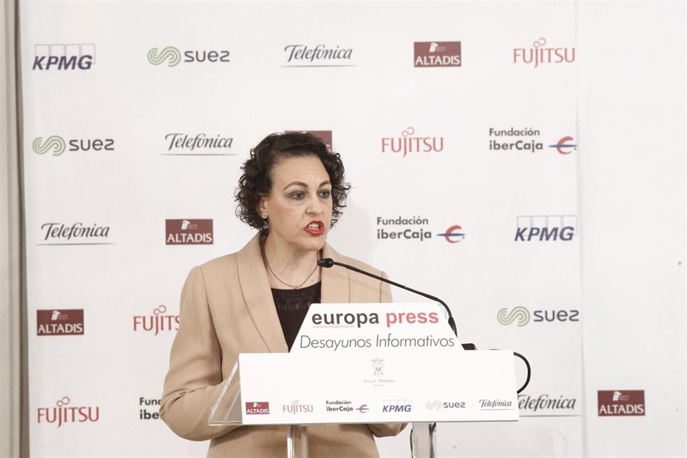 Magdalena Valerio protagoniza el Desayuno Informativo de Europa Press en Madrid