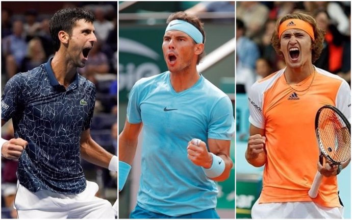 Djokovic, Nadal y Zverev, protagonistas de 2018 en el mundo del tenis