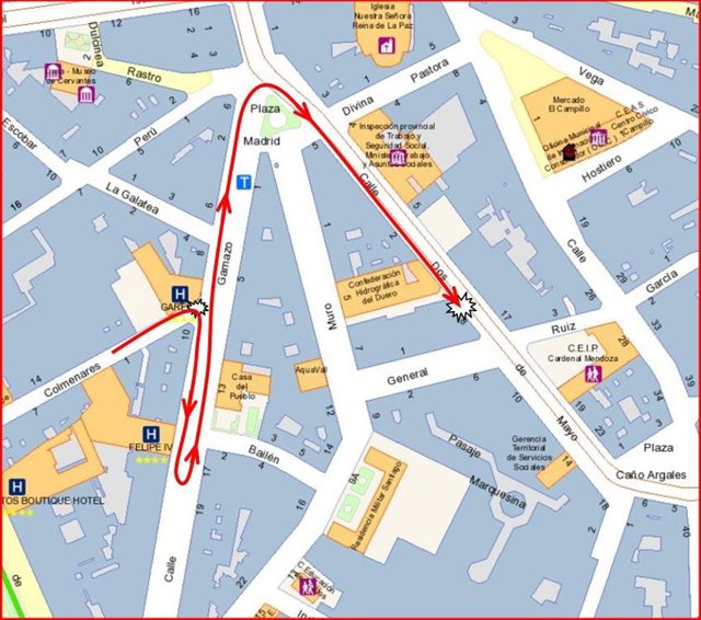 Esquema publicado en el Twitter de la Policía Municipal. 26-11