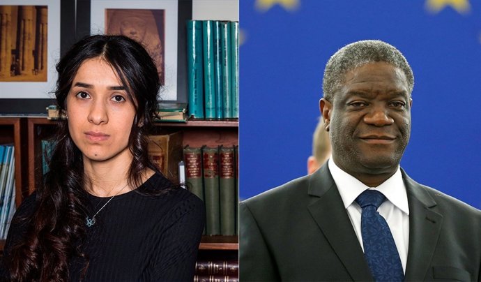 Montaje de la activista yazidí Nadia Murad y el cirujano congoleño Denis Mukwege