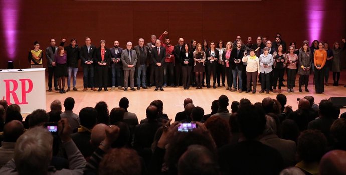 Fotografía de grupo de la entrega de 'Els Premis Republicans'