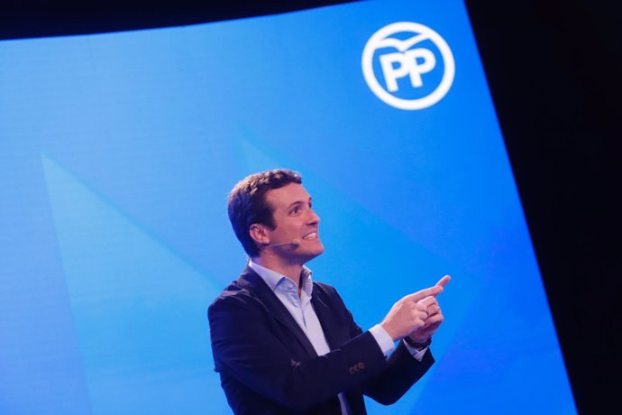 El presidente del PP, Pablo Casado