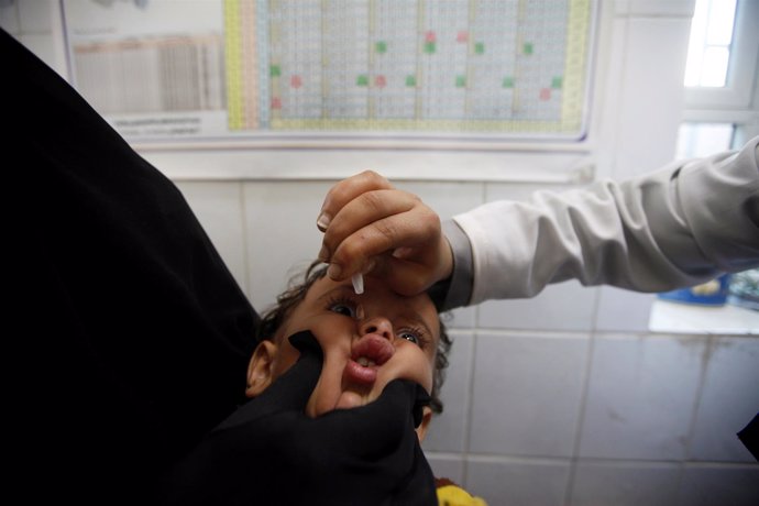 Vacunación contra la polio en Saná