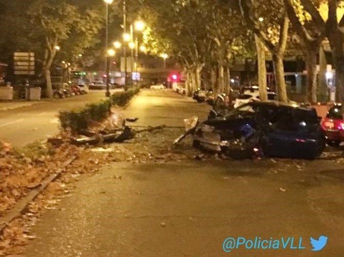 Accidente en Arco de Ladrillo, en Valladolid. 27-11-18