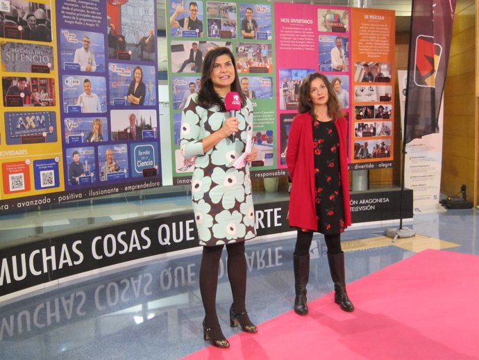 Directora general de CARTV, Teresa Azcona, y directora de Aragón TV, Carmen Ruiz
