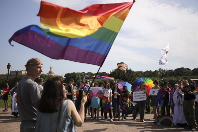 Marcha del orgullo gay en San Petersburgo