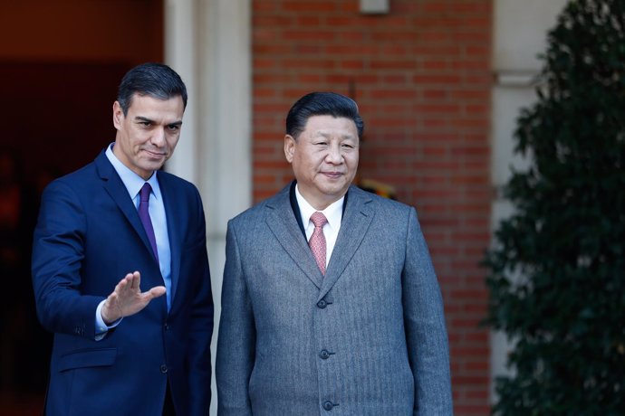 Pedro Sánchez recibe al presidente chino, Xi Jinping