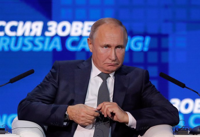 Putin en un foro de inversión en Moscú
