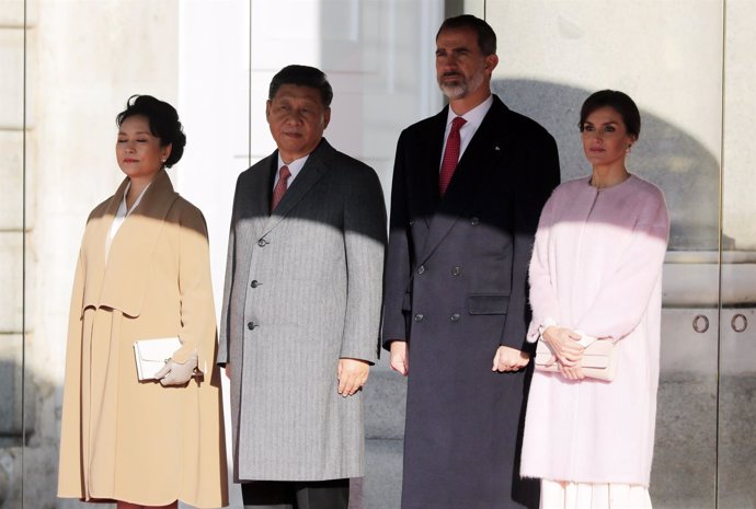 Los Reyes de España con el presidente de china y su mujer