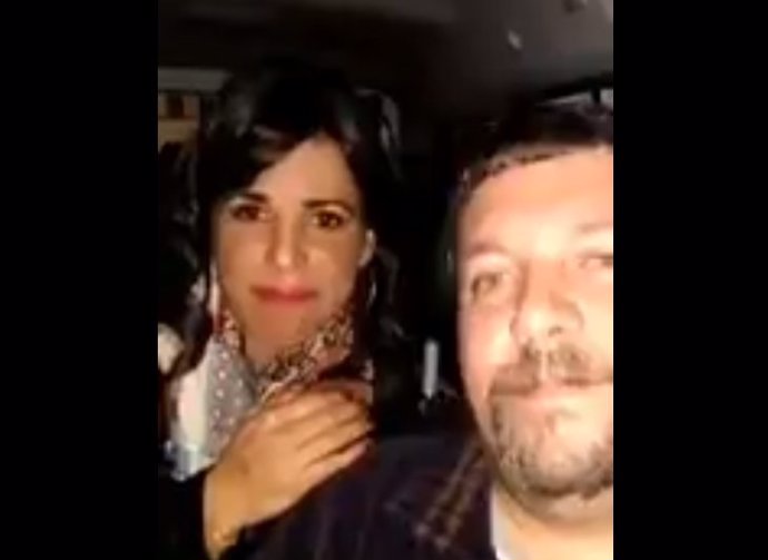 Fotograma de vídeo de Teresa Rodríguez en apoyo a taxistas
