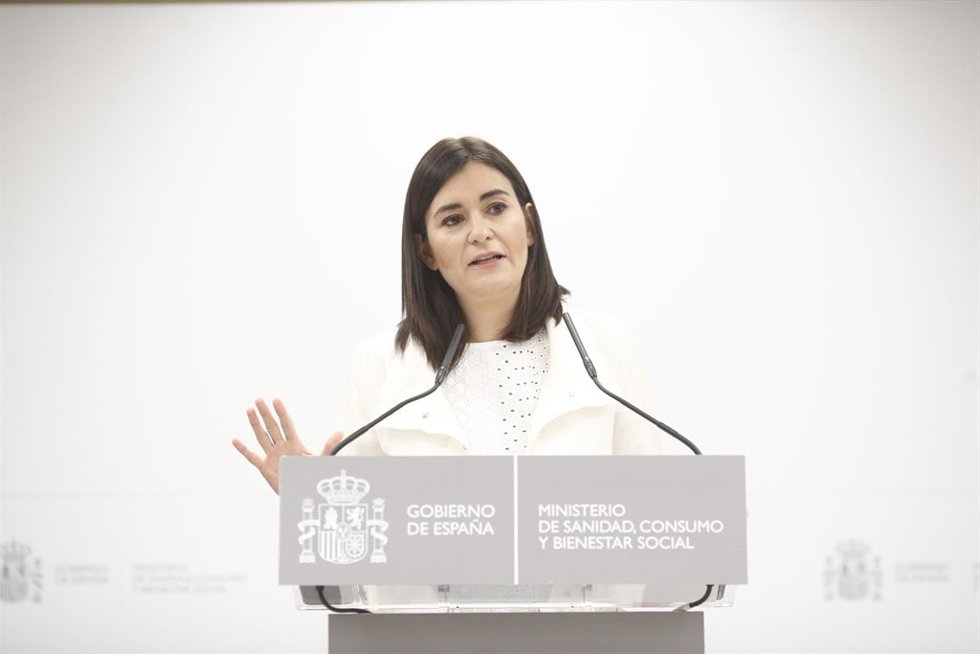 Rueda de prensa de la ministra de Sanidad para dar explicaciones sobre su máster