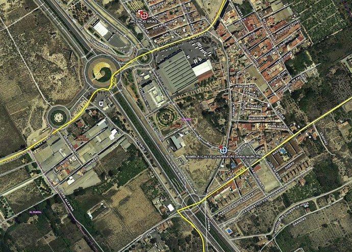 Imagen del lugar del accidente