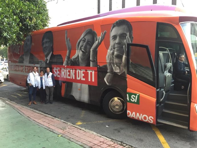 Ciudadanos Cs autobús recorre málaga 2D
