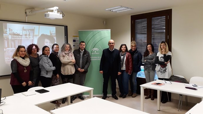 Carmona (dcha.) durante el desarrollo de las jornadas