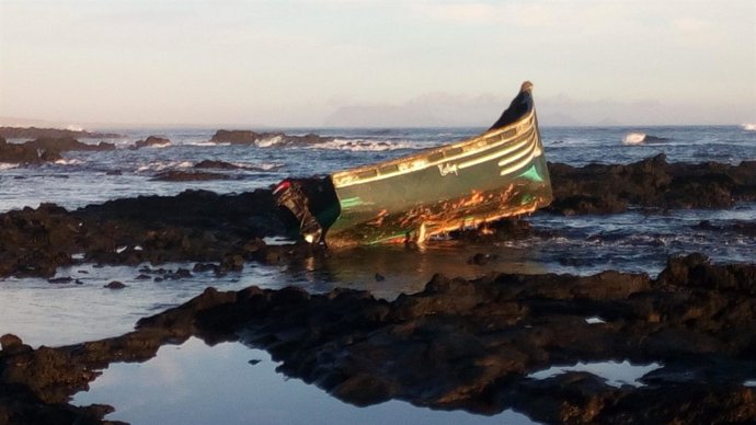 Patera llegada a Haría (Lanzarote)
