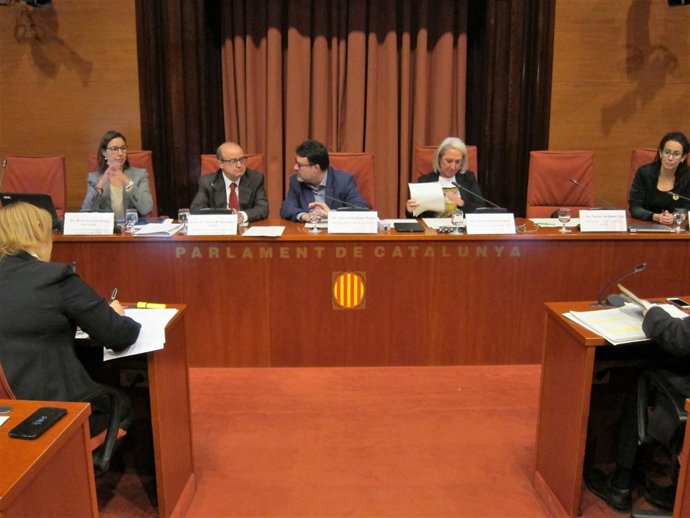 El presidente del TSJC, Jesús María Barrientos, en el Parlament