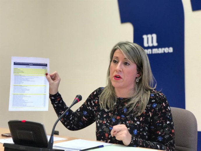 Carmen Santos, diputada de En Marea, en rueda de prensa