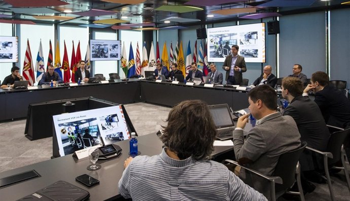 Los participantes del workshop sobre el VAR organizado por LaLiga