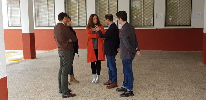 Remedios Palma en el colegio Maestro José Sabio de Sanlúcar