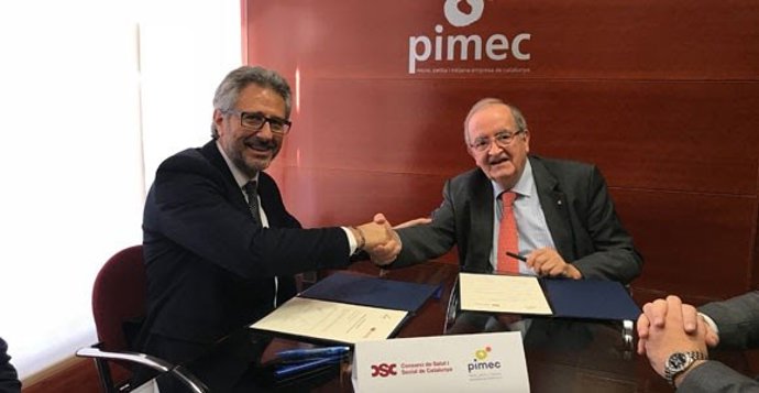 Acord entre Pimec i el Consorci de Salut i Social de Catalunya