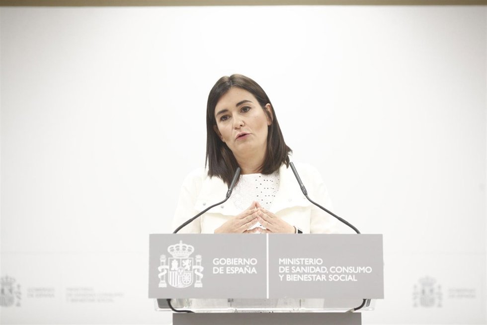 Rueda de prensa de la ministra de Sanidad para dar explicaciones sobre su máster
