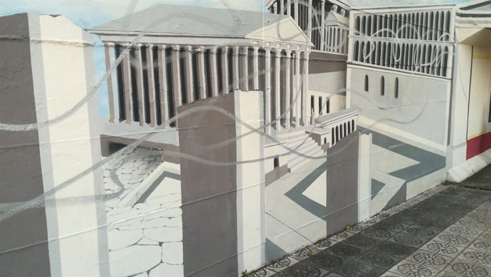 Imagen de las pintadas del túnel que da acceso a la Avenida Juan Carlos I