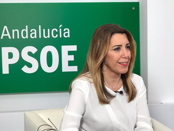 Susana Díaz, durante una entrevista en TVE