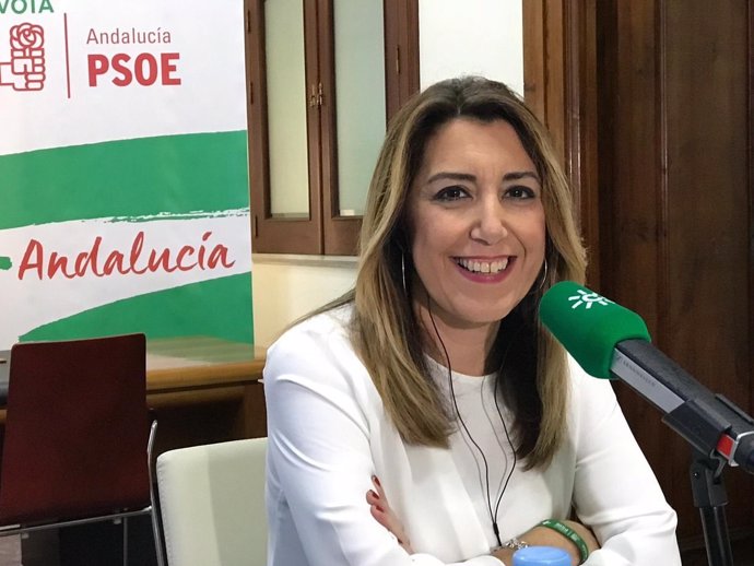 Susana Díaz, en una entrevista radiofónica