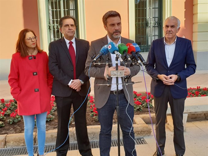 Joaquín López, durante la rueda de prensa