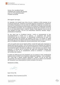 Quim Torra no asistirá a los actos por la Constitución porque no ve "motivo de celebración"